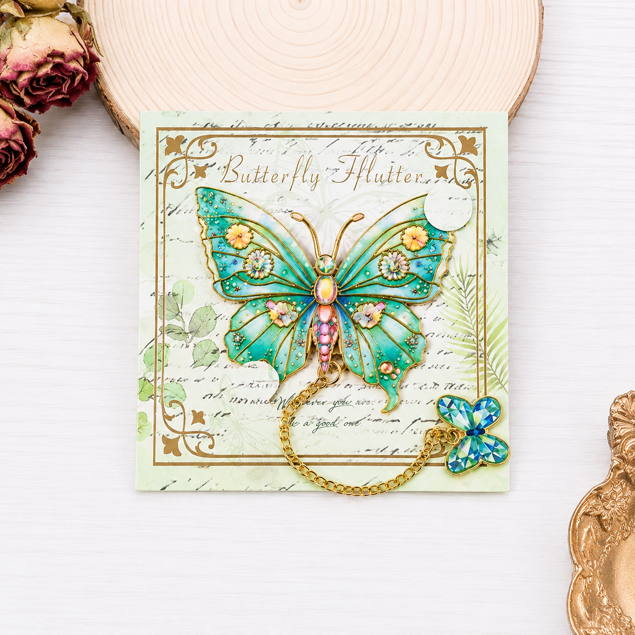 Metal Butterfly Dreams Bookmark 🦋