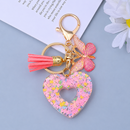 Butterfly Heart Keychain