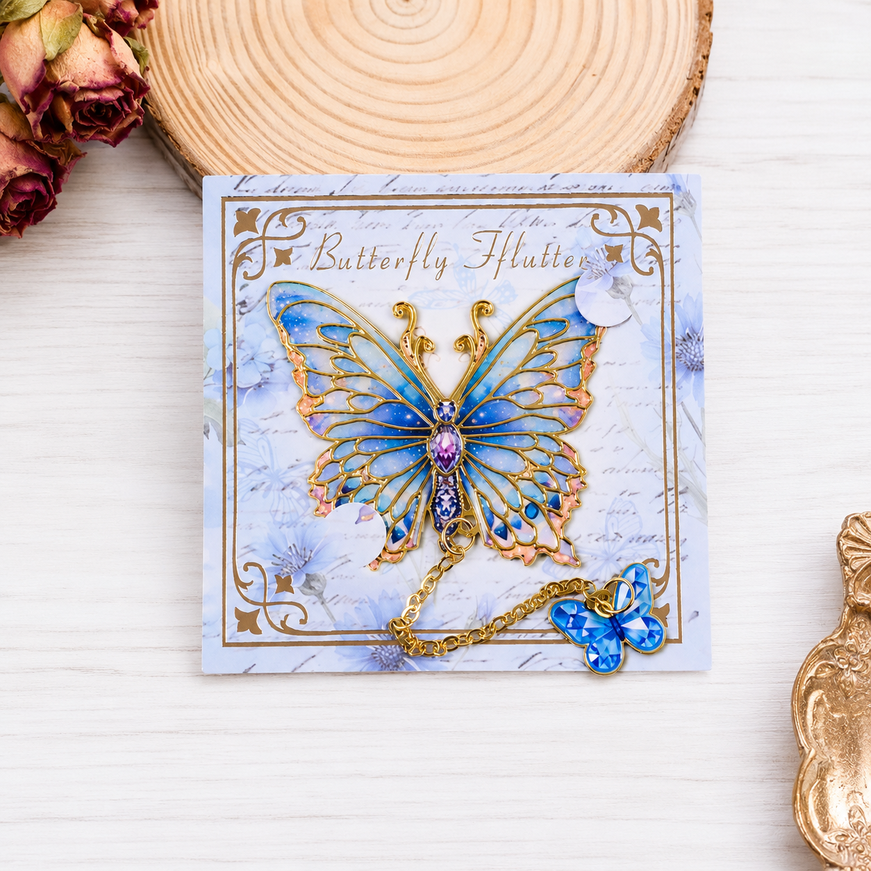 Metal Butterfly Dreams Bookmark 🦋