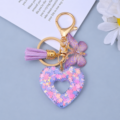 Butterfly Heart Keychain