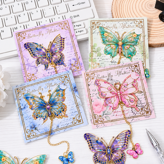 Metal Butterfly Dreams Bookmark 🦋