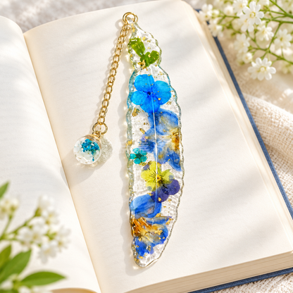 Floral Feather Acrylic Bookmark