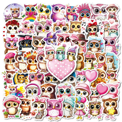 Sweet Little Owls Sticker Pack - 50 pcs
