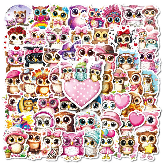 Sweet Little Owls Sticker Pack - 50 pcs