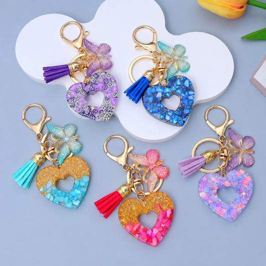 Butterfly Heart Keychain