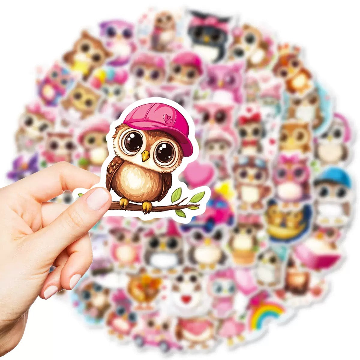 Sweet Little Owls Sticker Pack - 50 pcs