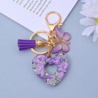 Butterfly Heart Keychain