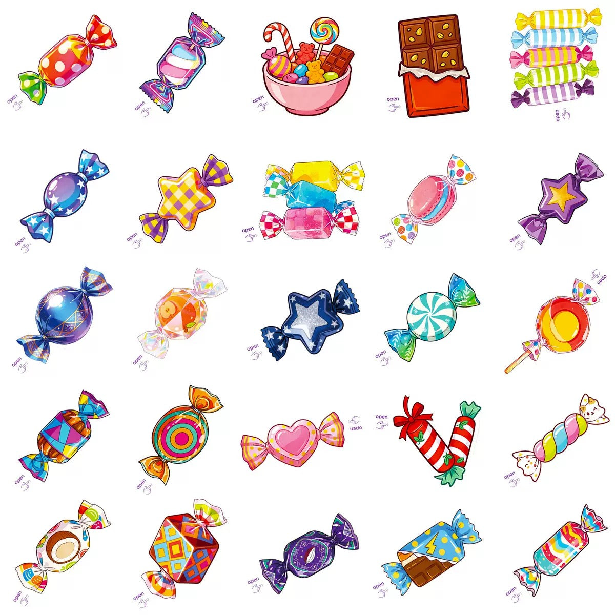 Candy Aesthetic Sticker Pack - 50 pcs