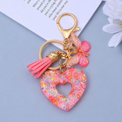 Butterfly Heart Keychain
