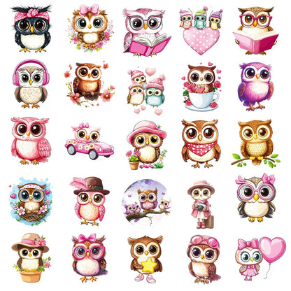 Sweet Little Owls Sticker Pack - 50 pcs