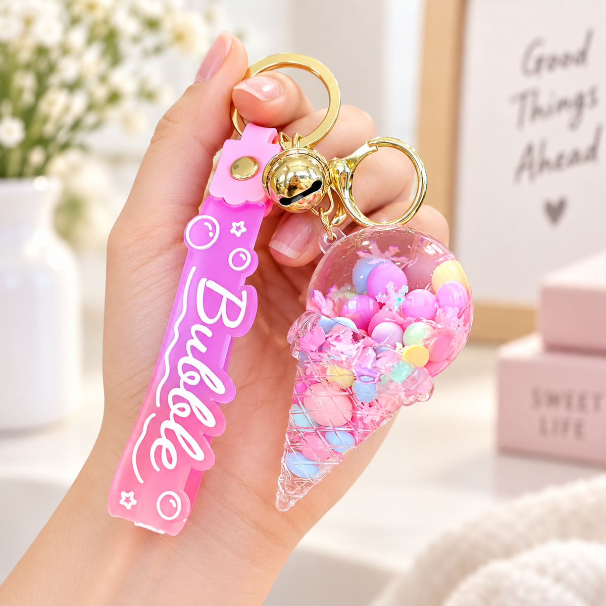 Bubble Ice Cream Keychain