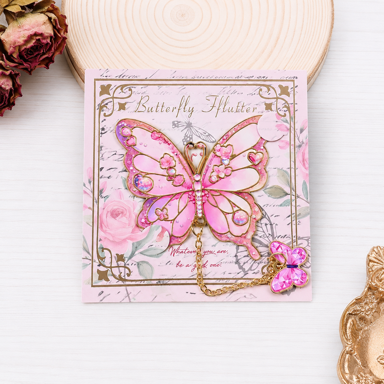 Metal Butterfly Dreams Bookmark 🦋