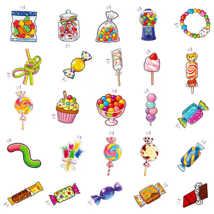 Candy Aesthetic Sticker Pack - 50 pcs