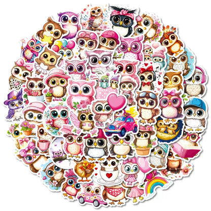Sweet Little Owls Sticker Pack - 50 pcs