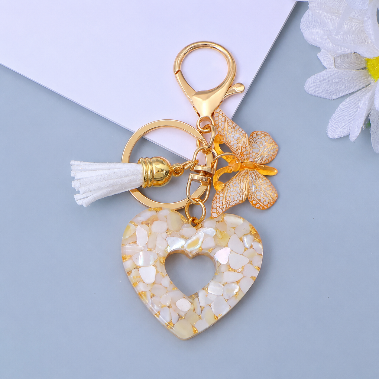Butterfly Heart Keychain