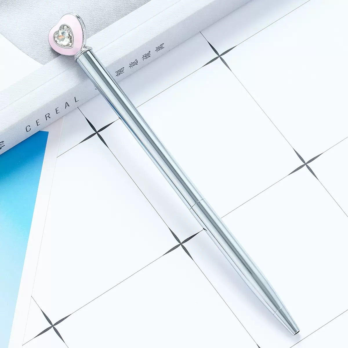 Crystal Heart Pens