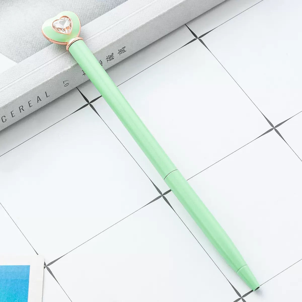 Crystal Heart Pens