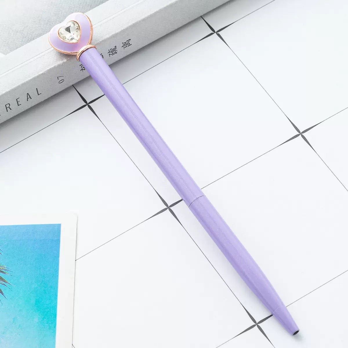 Crystal Heart Pens