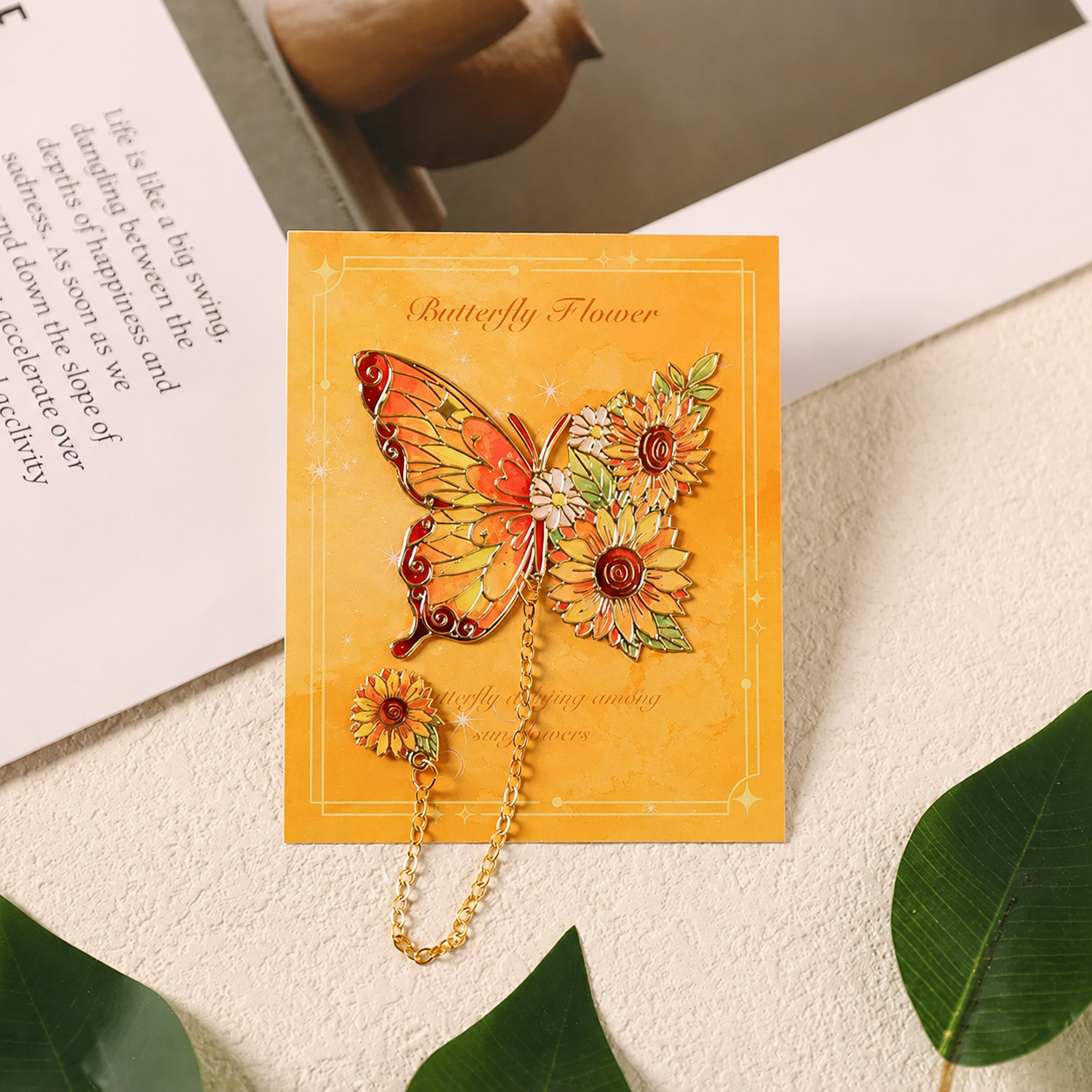 Metal Butterfly Blossom Bookmark 🦋