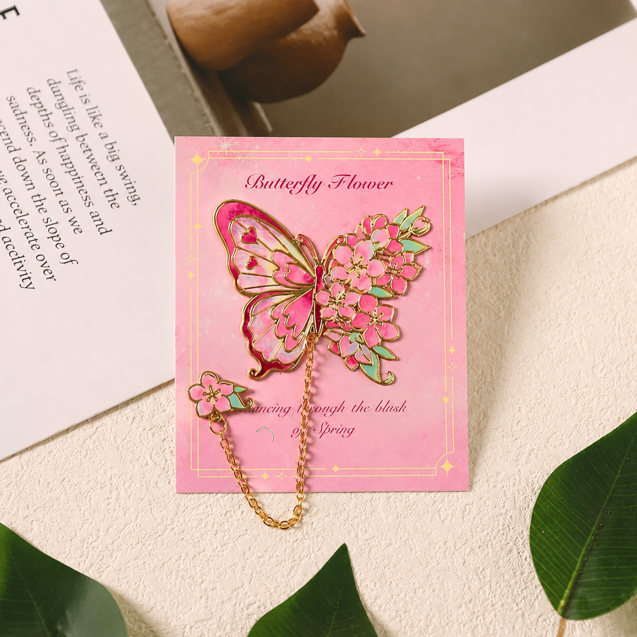Metal Butterfly Blossom Bookmark 🦋
