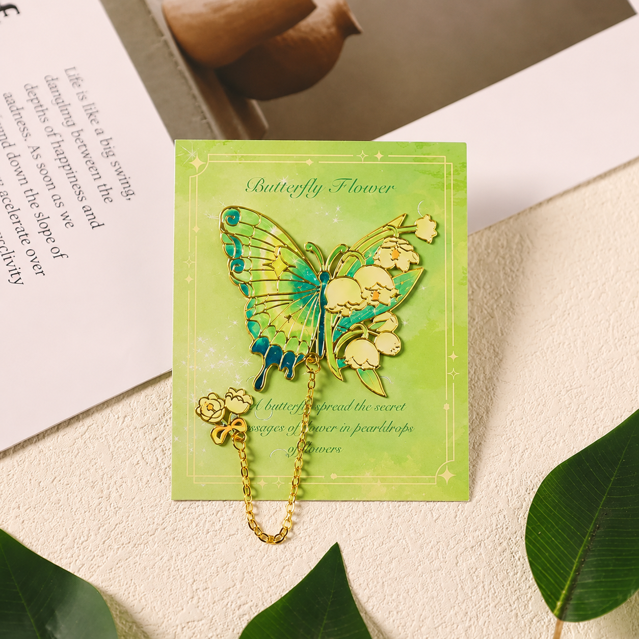 Metal Butterfly Blossom Bookmark 🦋