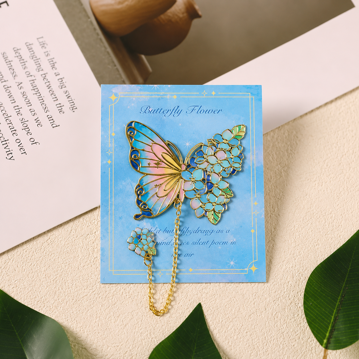 Metal Butterfly Blossom Bookmark 🦋