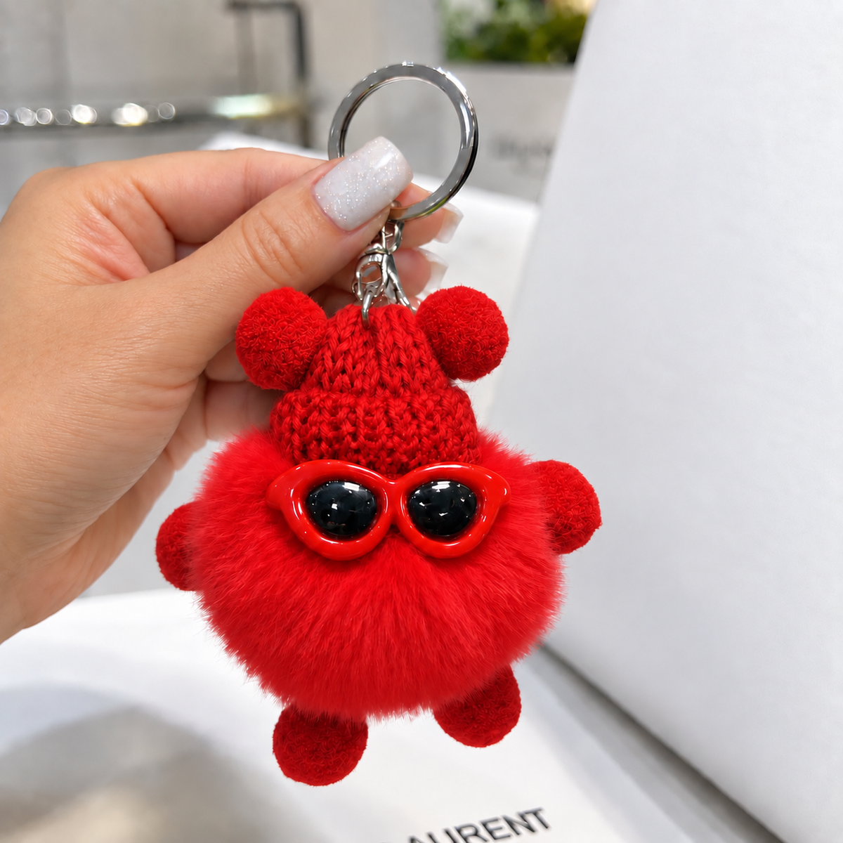 Fluffy Buddy Keychain