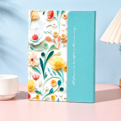 Floral A5 Magnetic Notebook