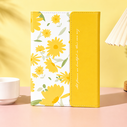 Floral A5 Magnetic Notebook