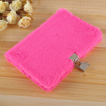 Fluffy Journal with Lock & Pen