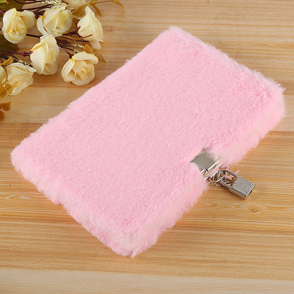 Fluffy Journal with Lock & Pen